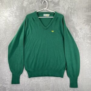 VTG Augusta National Golf Shop Sweater Mens XL 100% Acrylic Masters V-Neck Knit